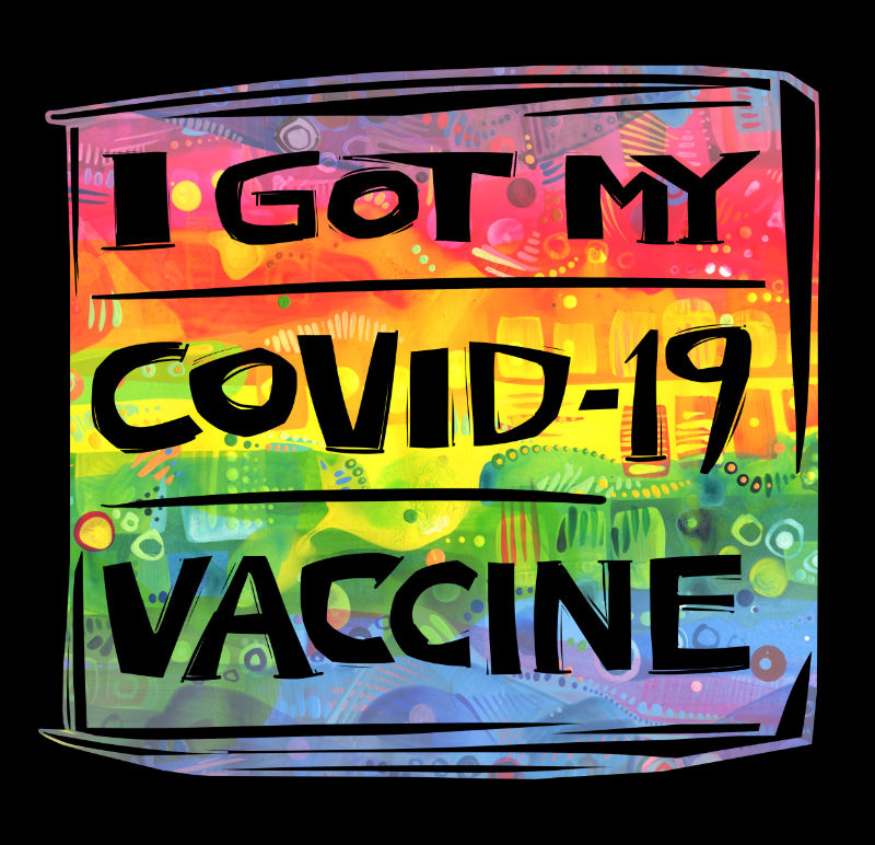 “I got my COVID-19 vaccine” meme Gwenn Seemel rainbow