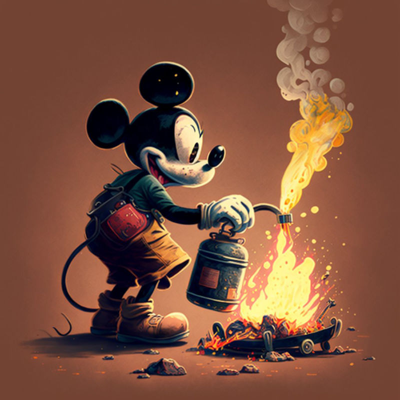 Midjourney generates Mickey Mouse image