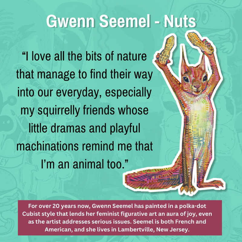 Gwenn Seemel’s Nuts sticker for Jersey Collective