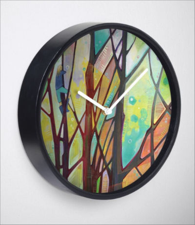 tree art clock by Gwenn Seemel